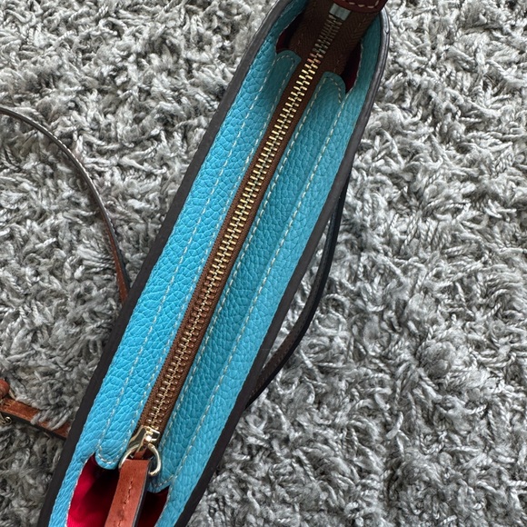 Dooney & Bourke Teal Pebble Leather Crossbody with matching Zip Wallet - Picture 7 of 9